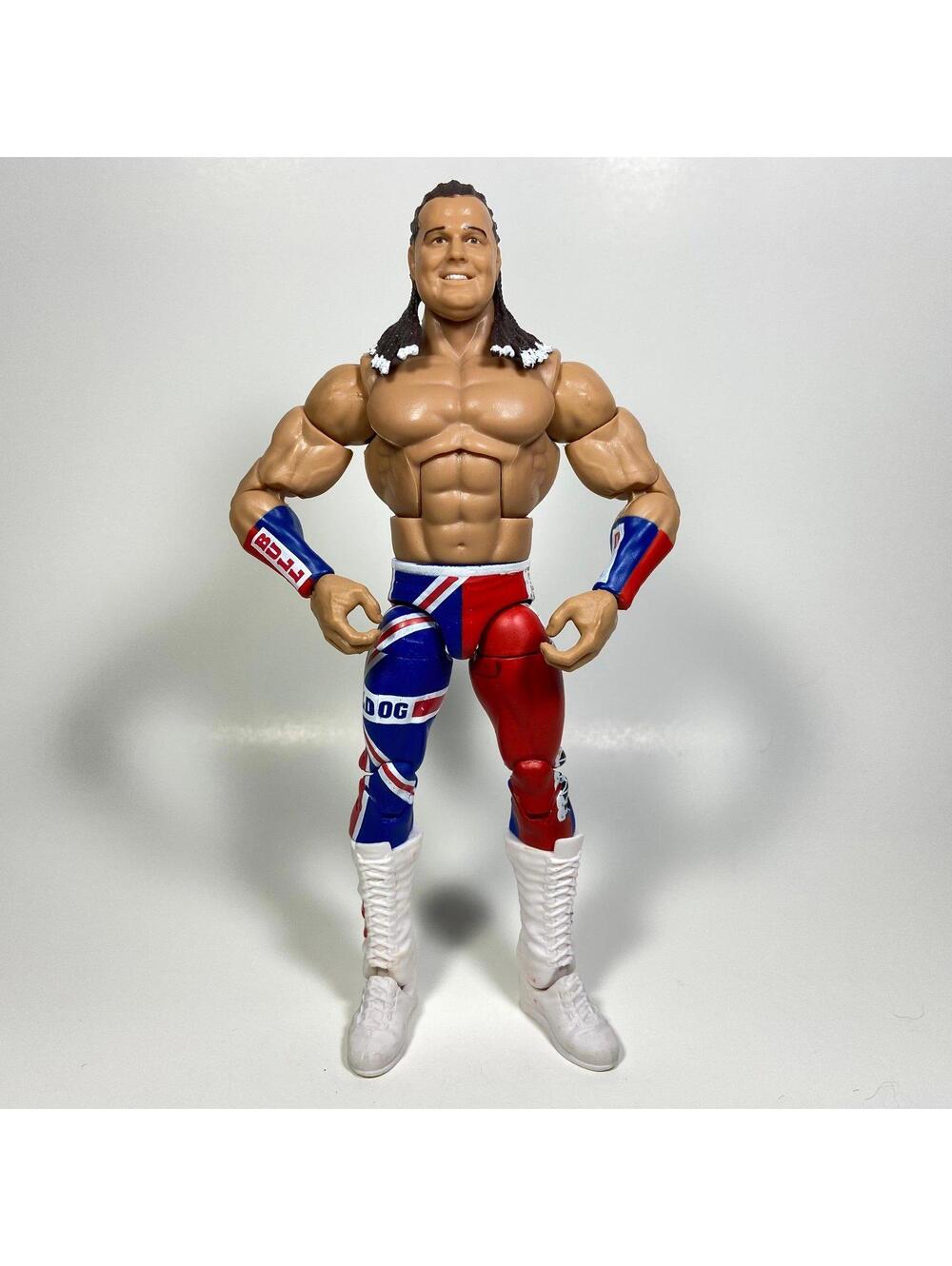 7" Mattel WWE Elite Series 94 British Bulldog Davey Boy Smith Figure -INCOMPLETE